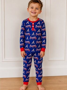 Kids Blue & Red Long-Sleeve Pajama Set